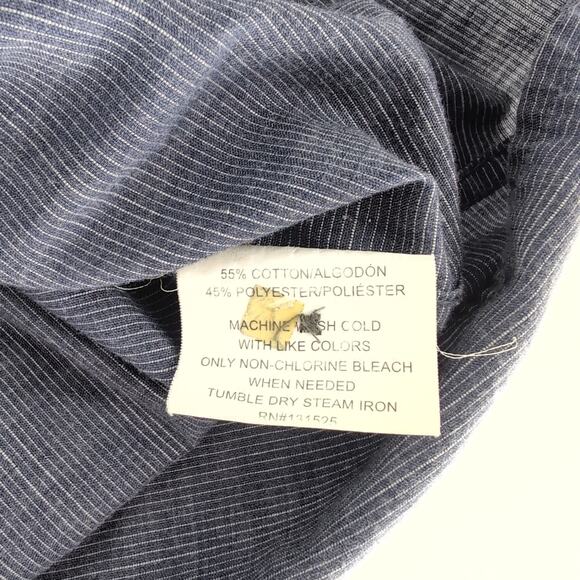 Beverly Hills Polo Club Men's Blue Button Down Short Sleeve Shirt - Size L -GUC - Picture 6 of 11